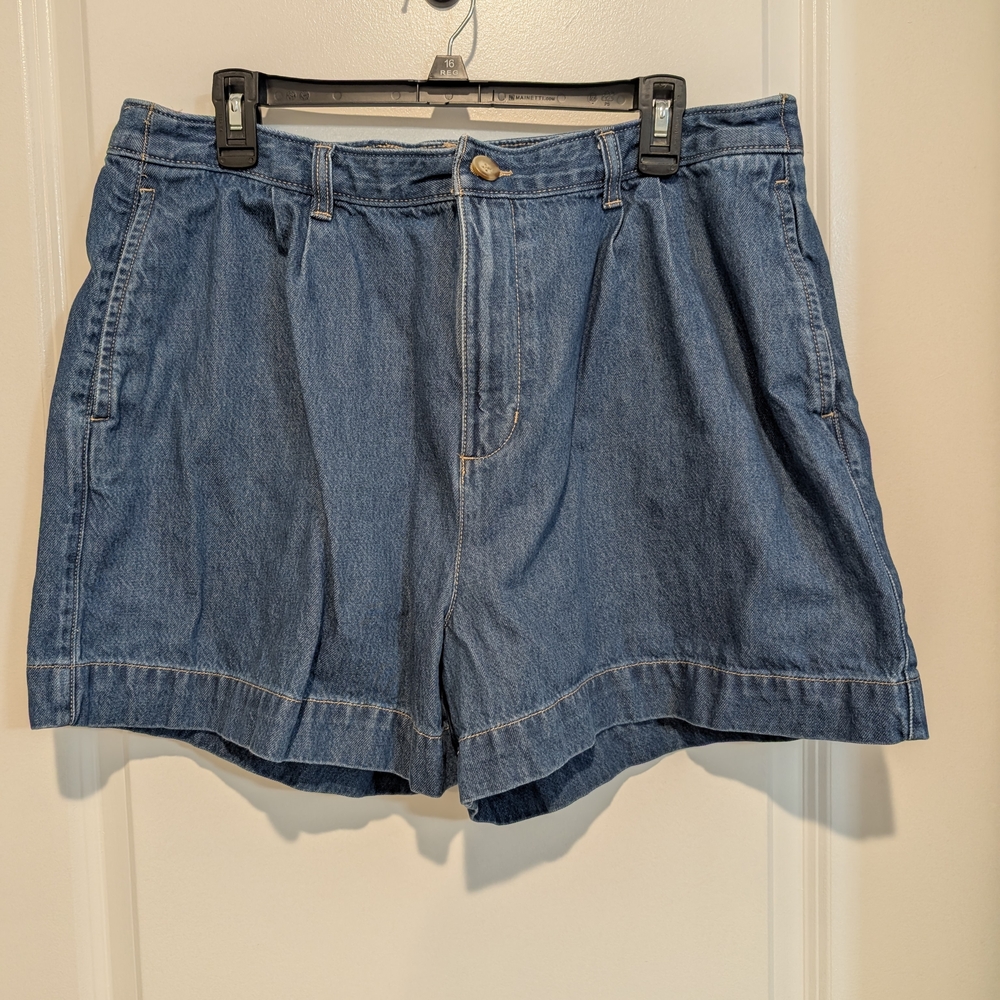 Old Navy Blue High-Rise Relaxed Denim Shorts